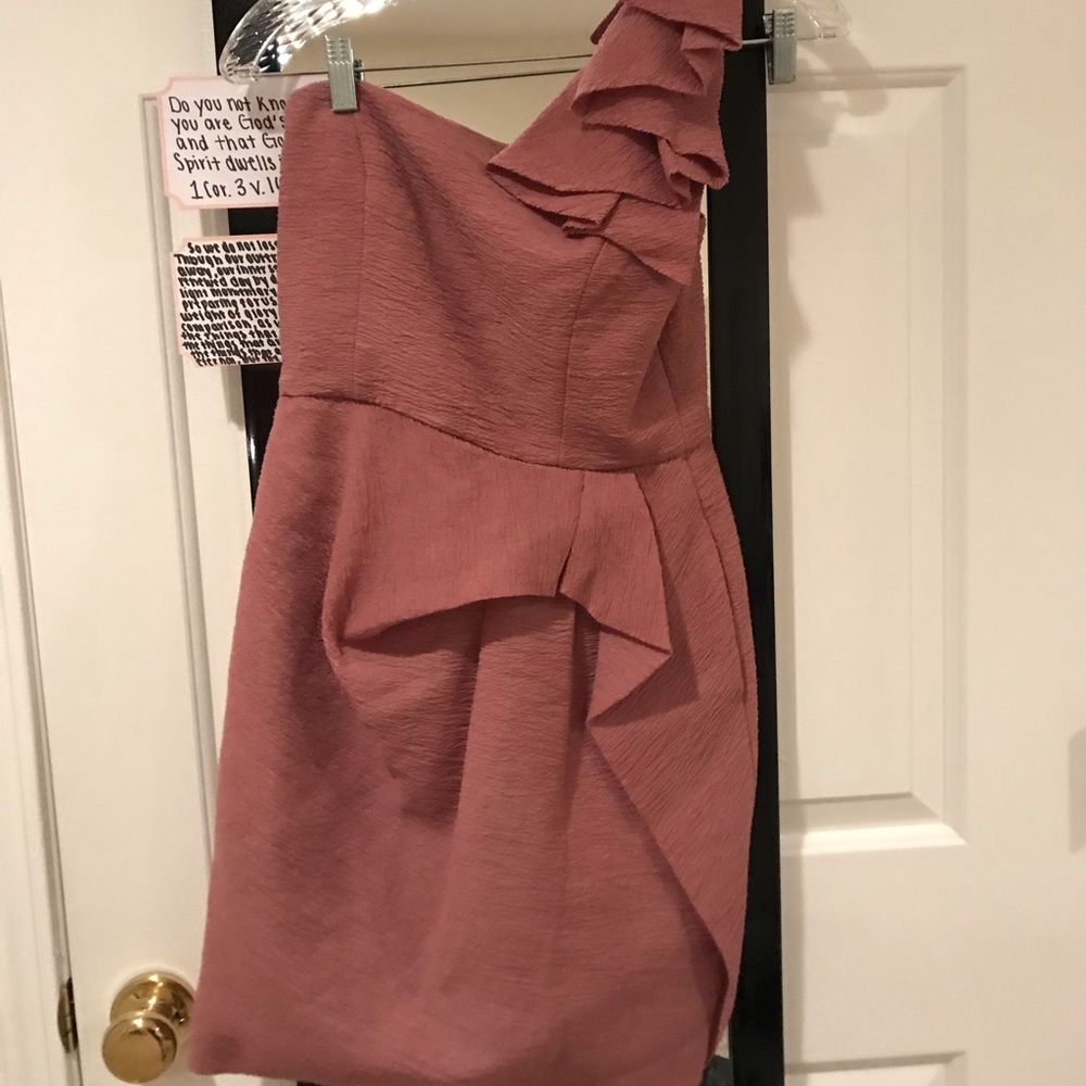 ONE SHOULDER DRESS BCBGMAXAZRIA